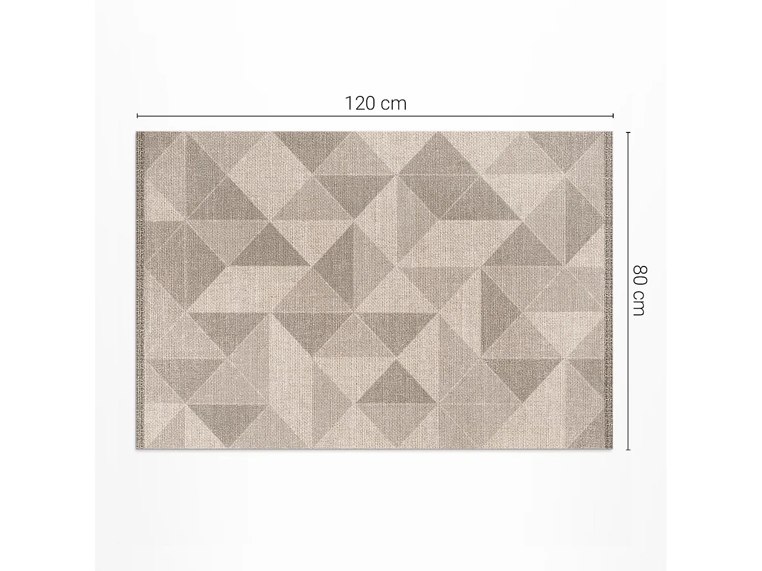 Tapis vinyle pour la maison, Moquette d'intérieur Tissu imitation triangles et carrés - 80x120 cm