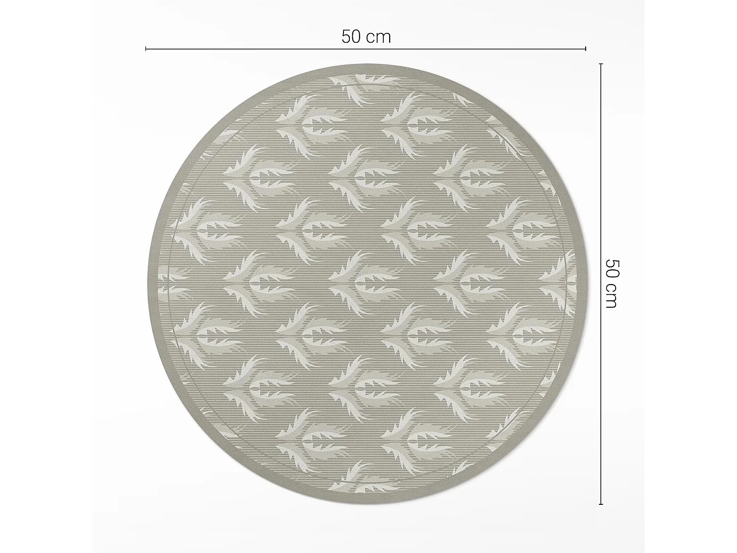 Tapis vinyle pour la maison, Moquette d'intérieur Modèle régulier d’ornements végétaux 50 cm