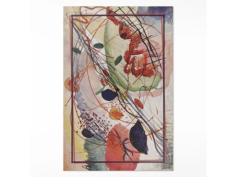 Vinylteppich für Zuhause, Innenteppich Buntes Aquarell von Wassily Kandinsky – 140x210 cm