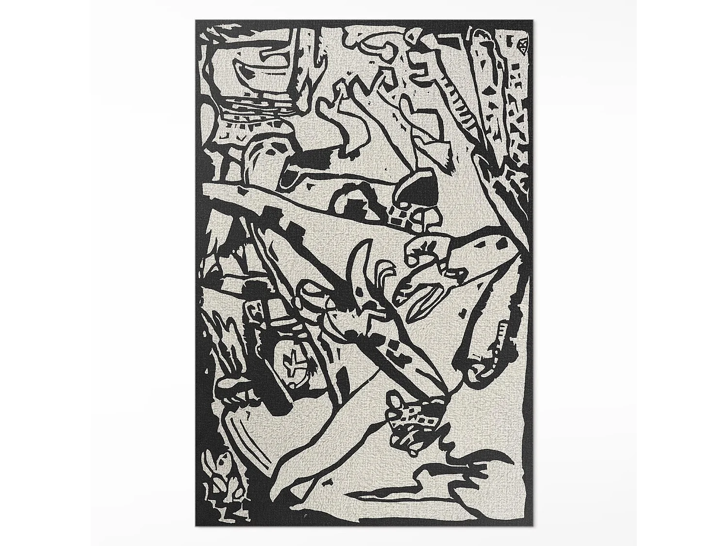 Tapis vinyle pour la maison, Moquette d'intérieur Composition de Vassily Kandinsky - 150x225 cm