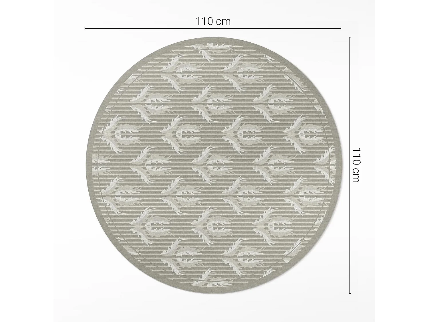 Vinylteppich für Zuhause, Innenteppich Pflanzenornamente regelmäßiges Muster 110 cm