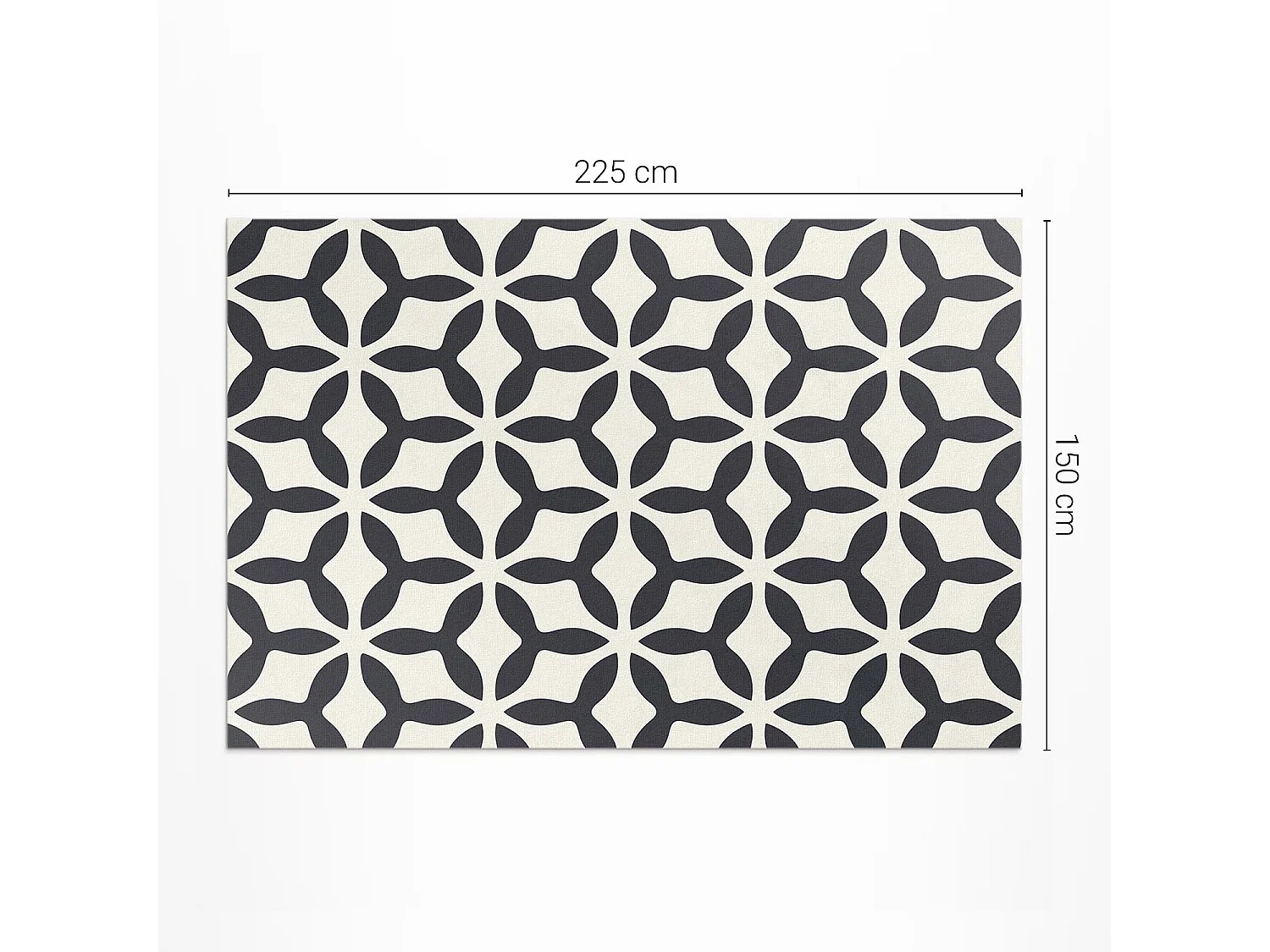 Vinylteppich für Zuhause, Innenteppich Modernes geometrisches Muster – 150 x 225 cm