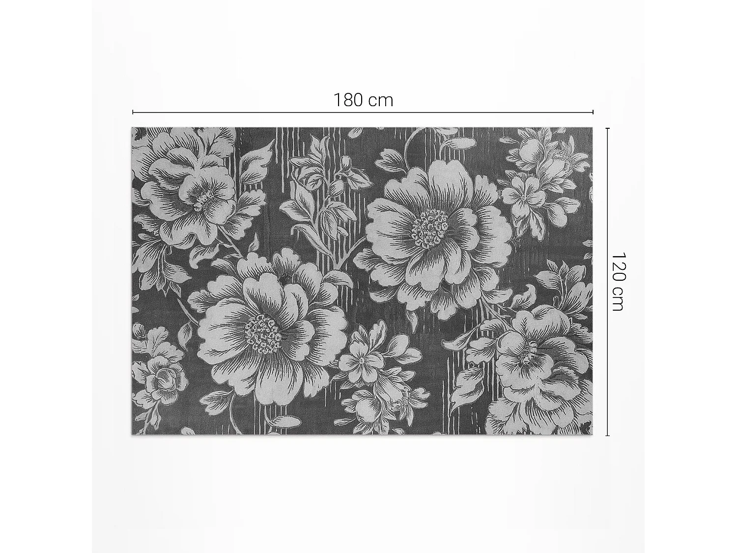 Vinylteppich für Zuhause, Innenteppich Dezente florale Akzente – 120x180 cm