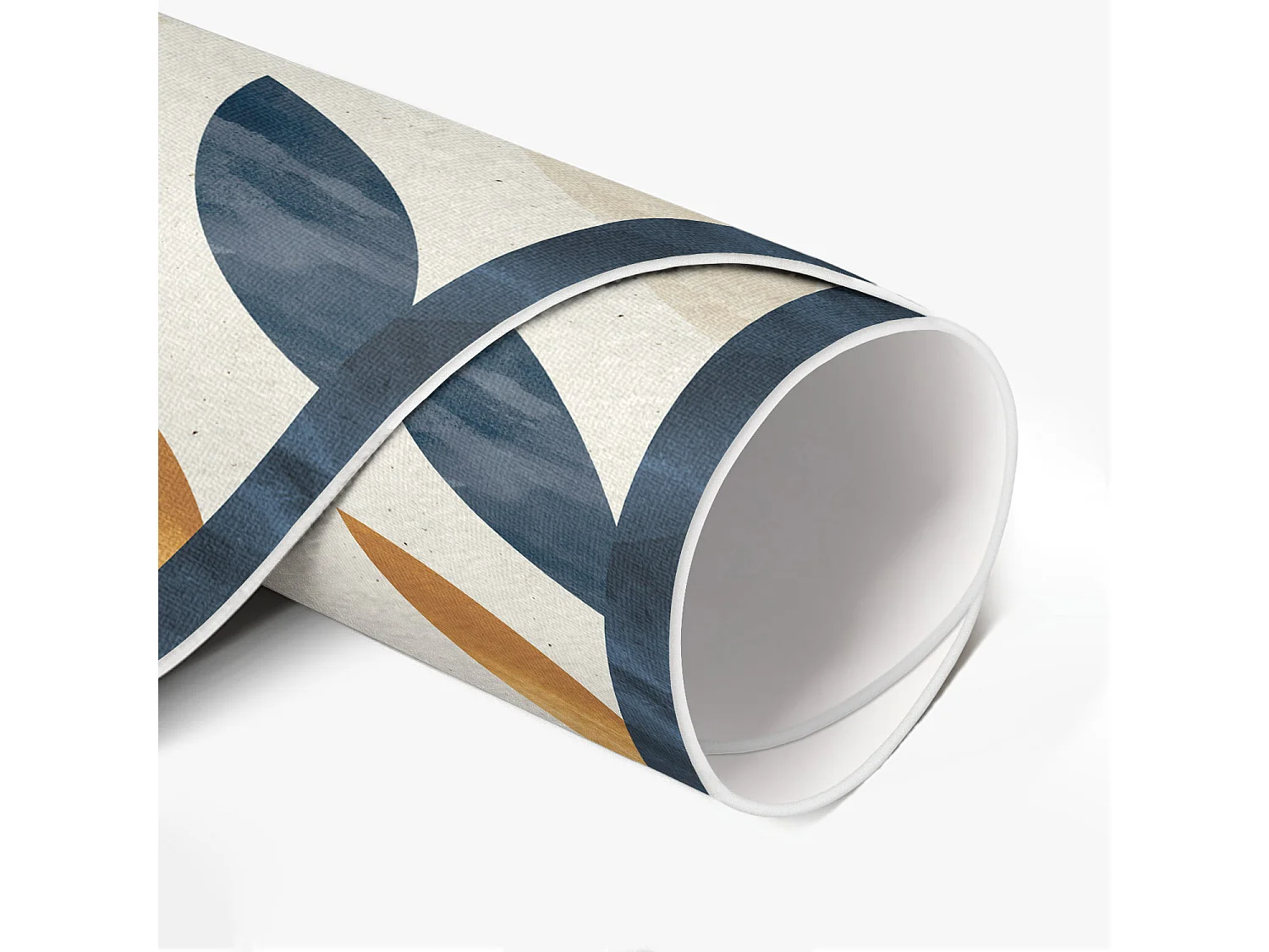 Tapis vinyle pour la maison, Moquette d'intérieur Petites feuilles, style bohème aquarelle 140 cm