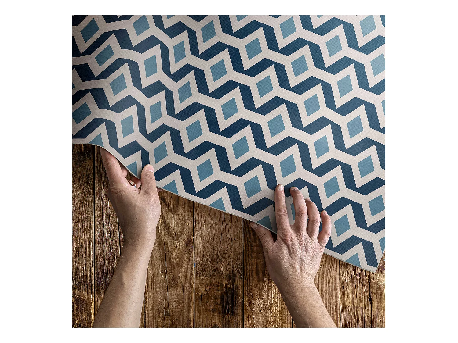 Tapis vinyle pour la maison, Moquette d'intérieur Motif géométrique d'un motif - 100x150 cm