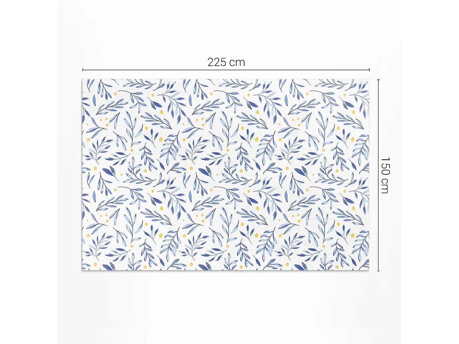 Tapis vinyle pour la maison, Moquette d'intérieur Brindilles, feuilles, pois bohèmes - 150x225 cm