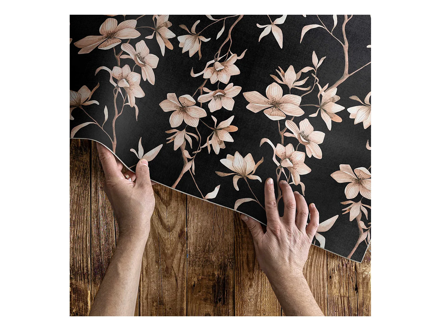 Tapis vinyle pour la maison, Moquette d'intérieur Fleurs lumineuses sur les rameaux - 100x150 cm