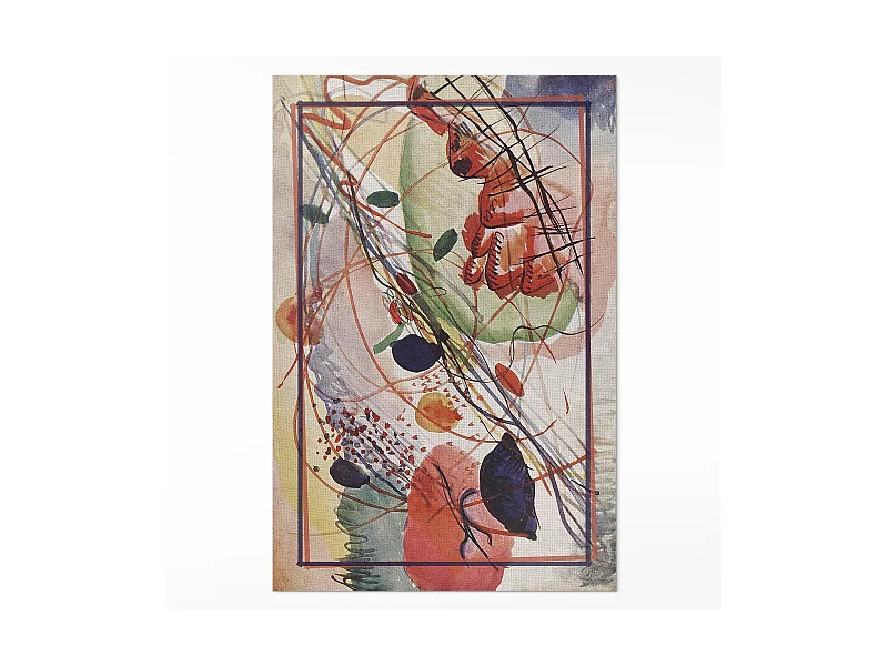 Vinylteppich für Zuhause, Innenteppich Buntes Aquarell von Wassily Kandinsky – 100x150 cm