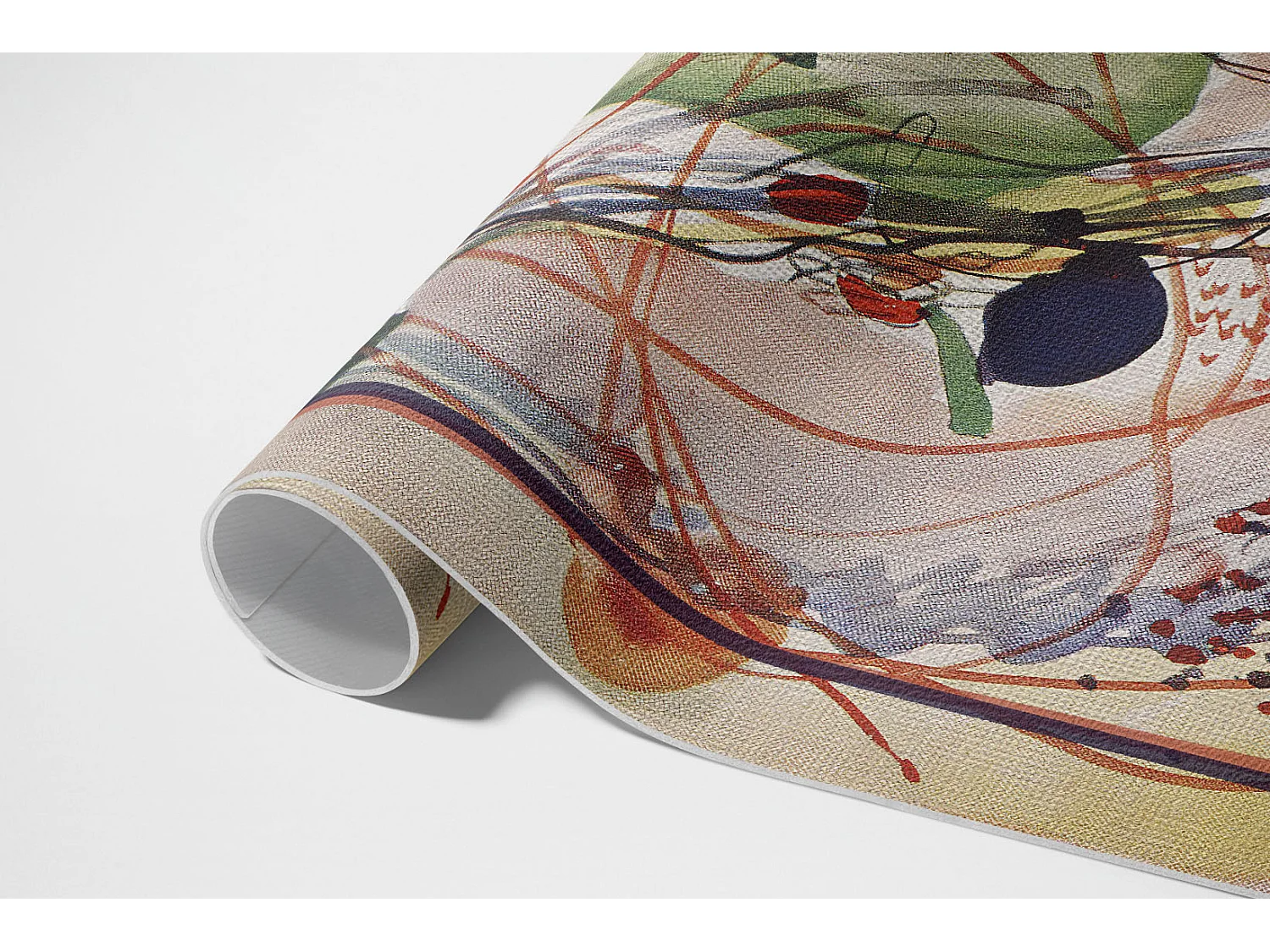 Tapis vinyle pour la maison, Moquette d'intérieur Aquarelle colorée de Vassily Kandinsky - 100x150 cm