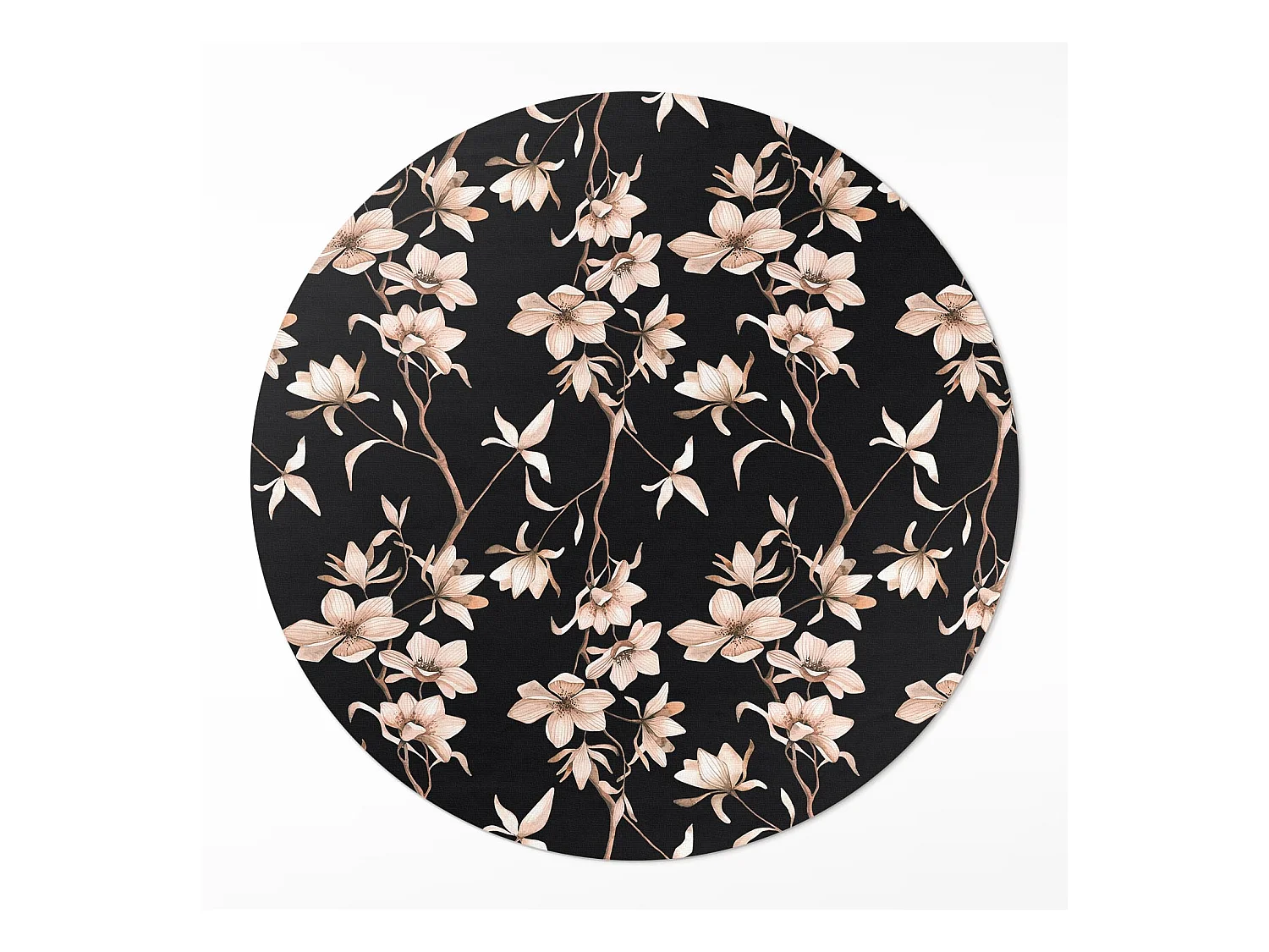 Vinyltapijt voor thuis, binnentapijt Heldere bloemen op twijgen, vintage patroon, 90 cm