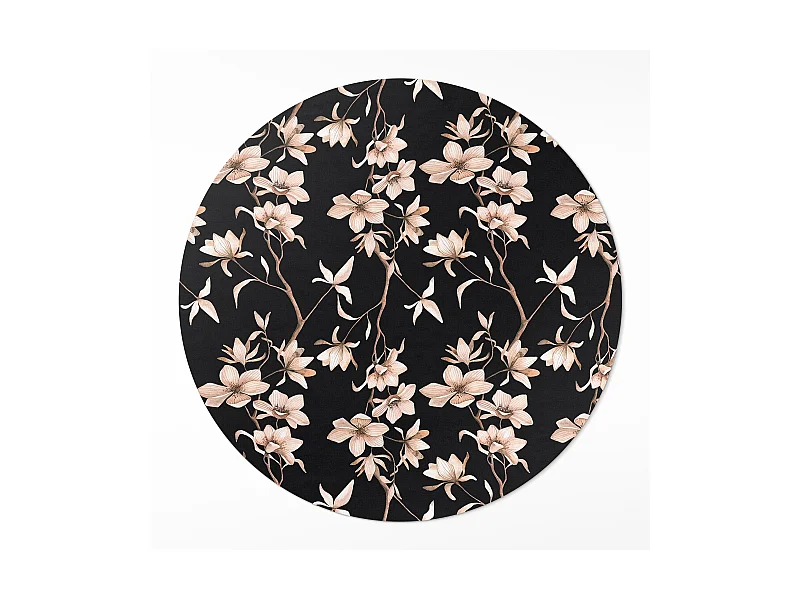 Vinylteppich für Zuhause, Innenteppich Helle Blumen auf Zweigen, Vintage-Muster, 150 cm