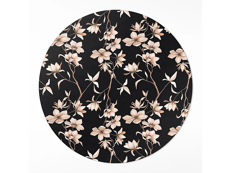 Tapis vinyle pour la maison, Moquette d'intérieur Fleurs lumineuses sur le modèle vintage de brindilles 140 cm