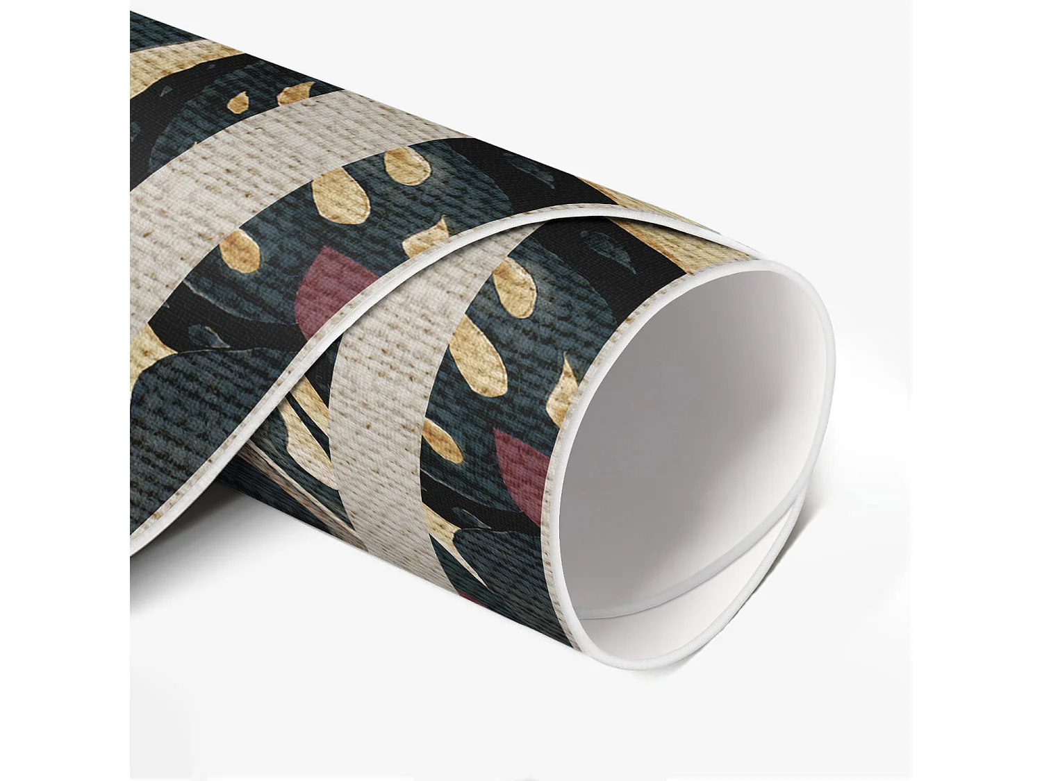 Tapis vinyle pour la maison, Moquette d'intérieur Abstraction florale aquarelle 110 cm