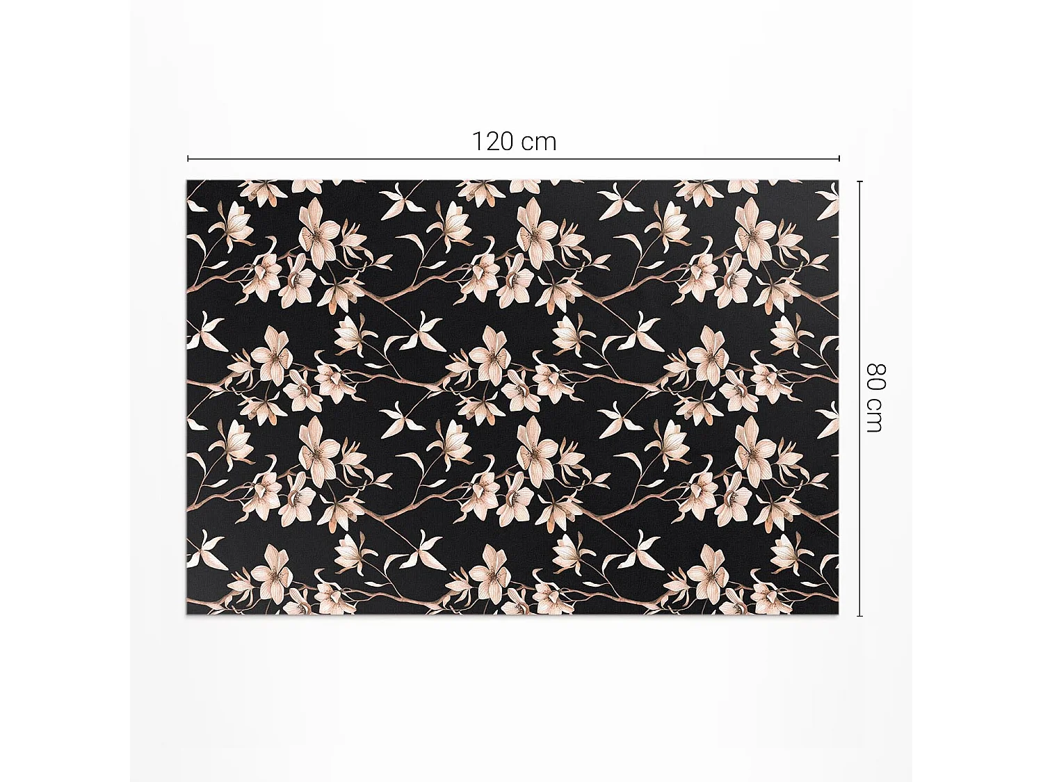 Tapis vinyle pour la maison, Moquette d'intérieur Fleurs lumineuses sur les rameaux - 80x120 cm