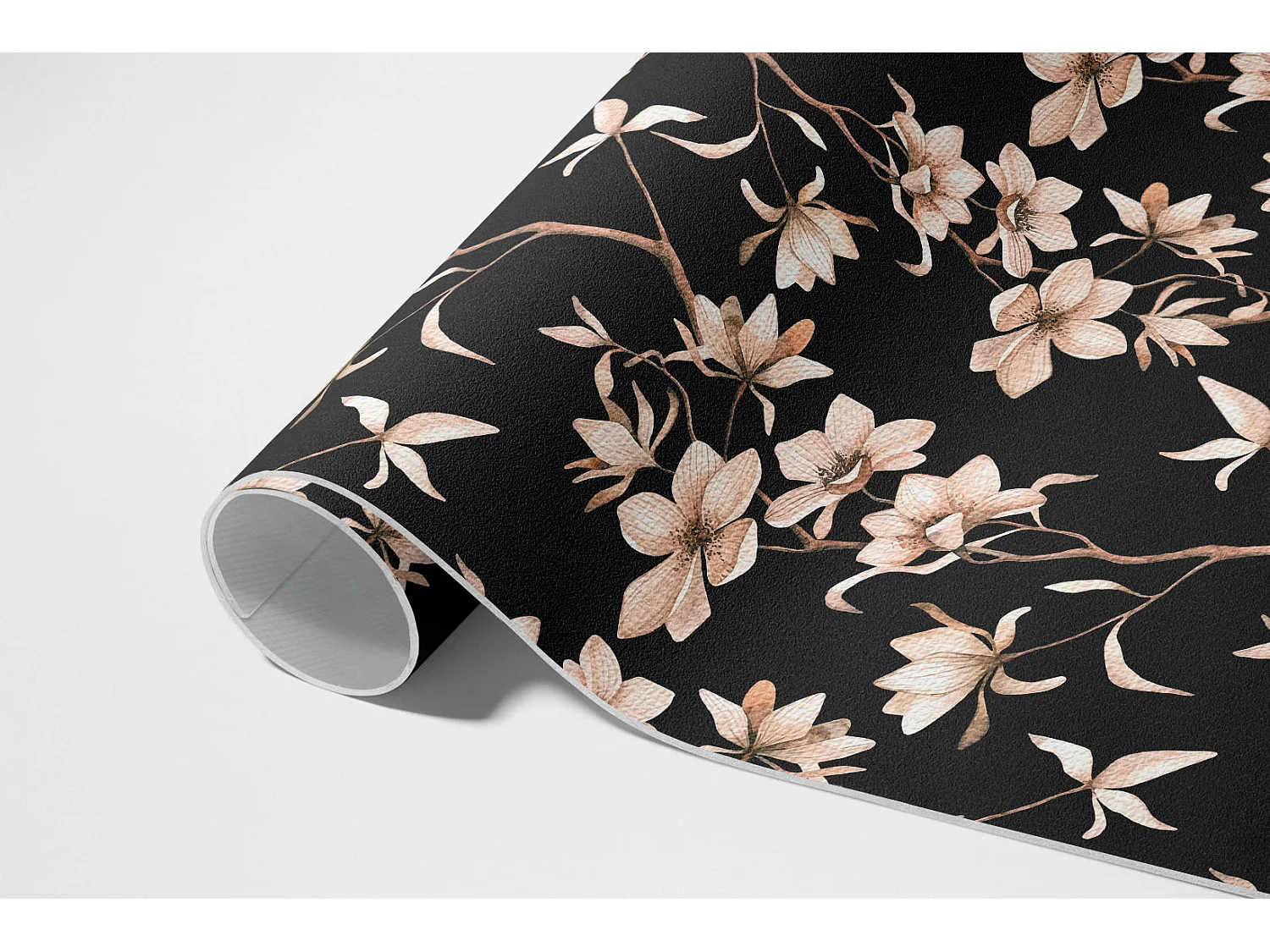 Vinylteppich für Zuhause, Teppich für Innenräume, leuchtende Blumen auf Zweigen – 80 x 120 cm