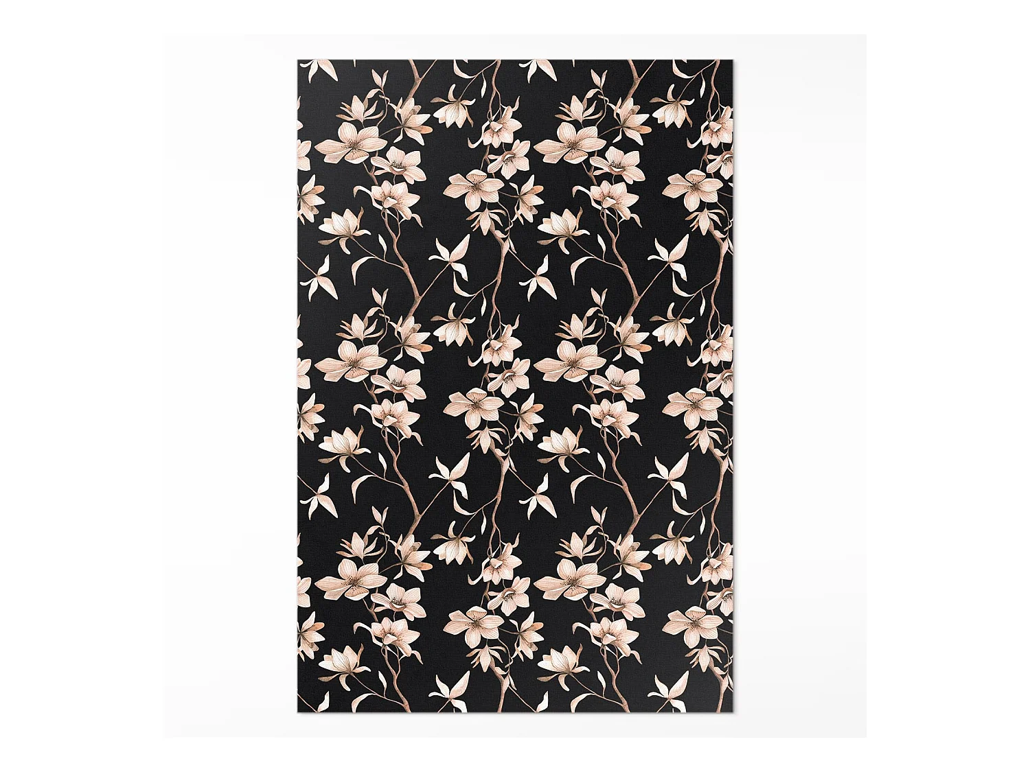 Tapis vinyle pour la maison, Moquette d'intérieur Fleurs lumineuses sur les rameaux - 140x210 cm