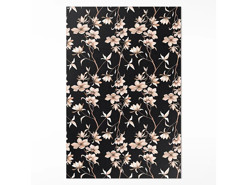 Vinyl-Teppich für Zuhause, Teppich für Innenräume, leuchtende Blumen auf Zweigen – 140 x 210 cm