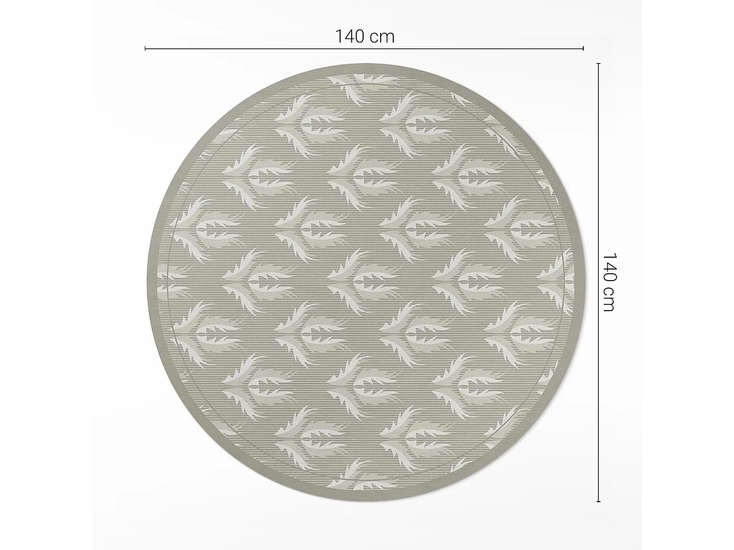 Tapis vinyle pour la maison, Moquette d'intérieur Modèle régulier d’ornements végétaux 140 cm