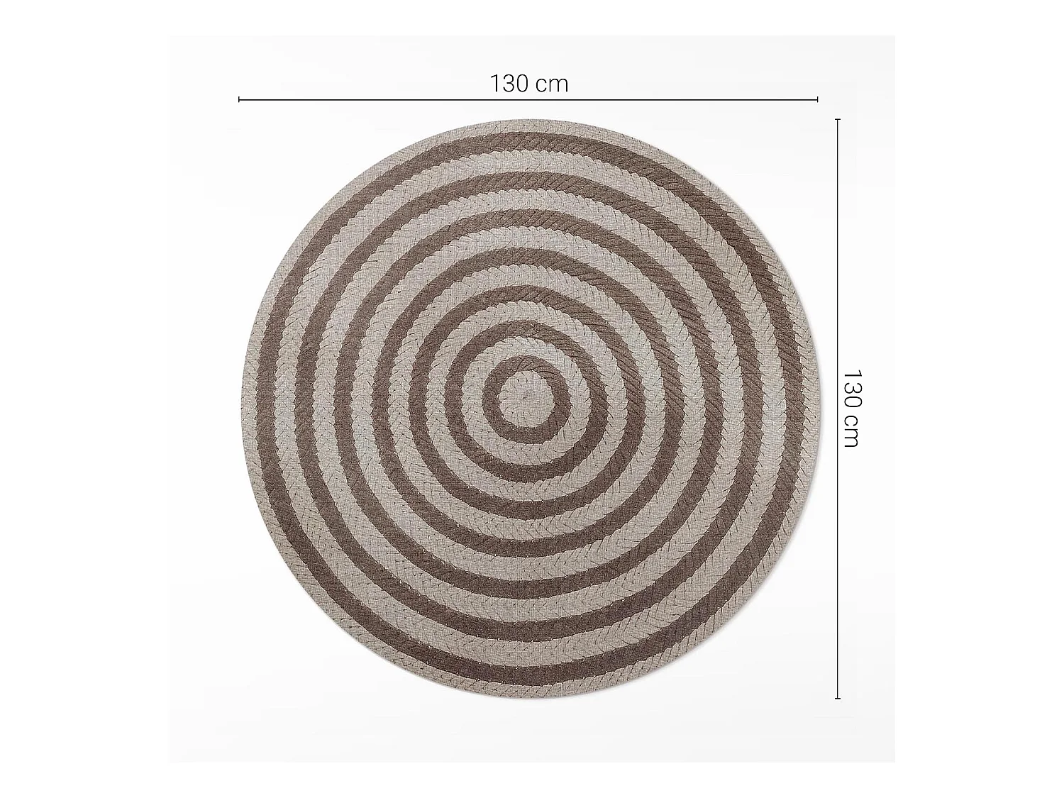 Alfombra vinílica para hogar, alfombra interior Imitación hilo trenzado 130 cm