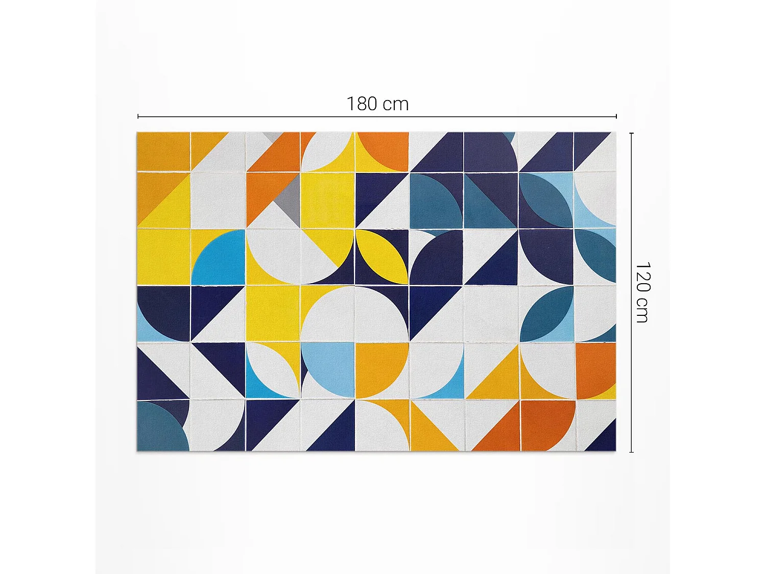 Vinylteppich für Zuhause, Innenteppich Modernes Mosaik mit geometrischen Formen – 120x180 cm