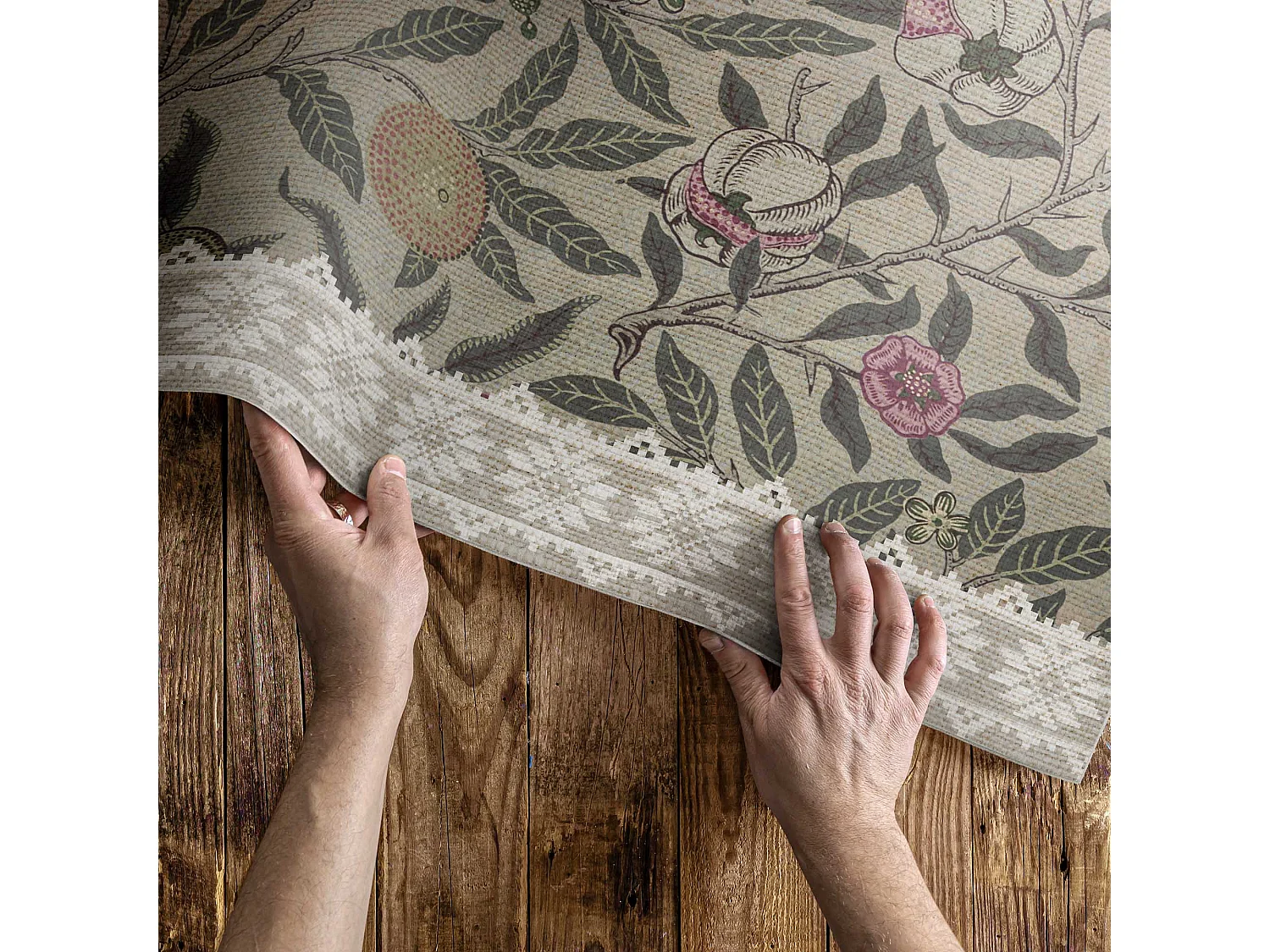 Tapis vinyle pour la maison, Moquette d'intérieur Fruits William Morris - 140x210 cm