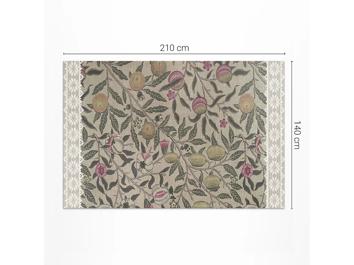 Tapis vinyle pour la maison, Moquette d'intérieur Fruits William Morris - 140x210 cm