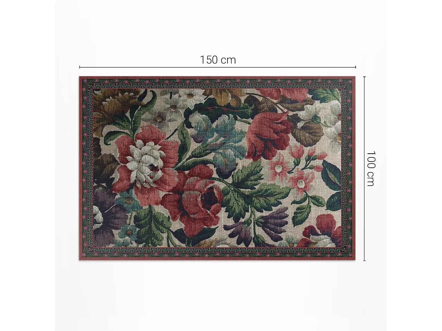 Tapis vinyle pour la maison, Moquette d'intérieur Motif floral délicat - 100x150 cm