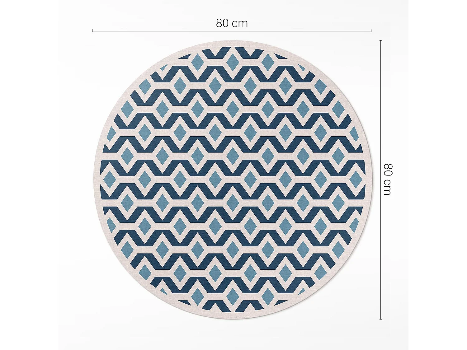 Tapis vinyle pour la maison, Moquette d'intérieur Motif géométrique d'un motif 80 cm