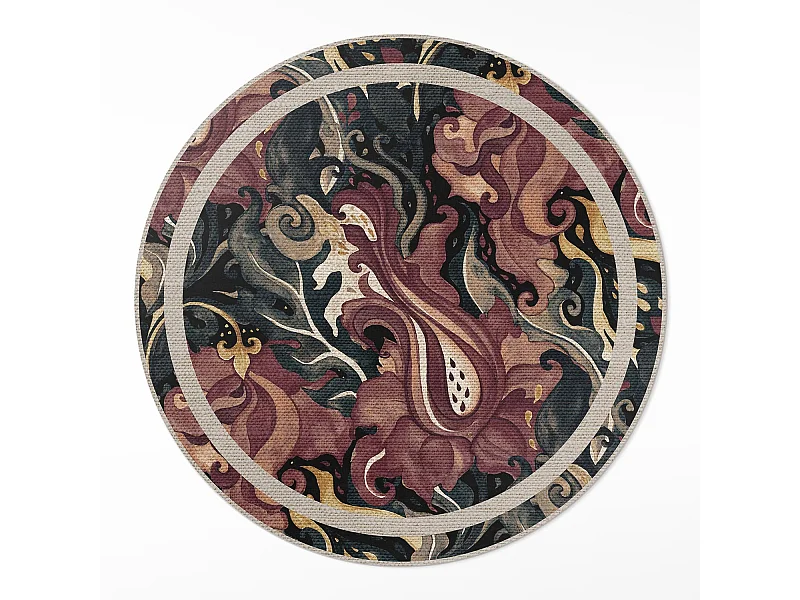 Tapis vinyle pour la maison, Moquette d'intérieur Abstraction florale aquarelle 140 cm