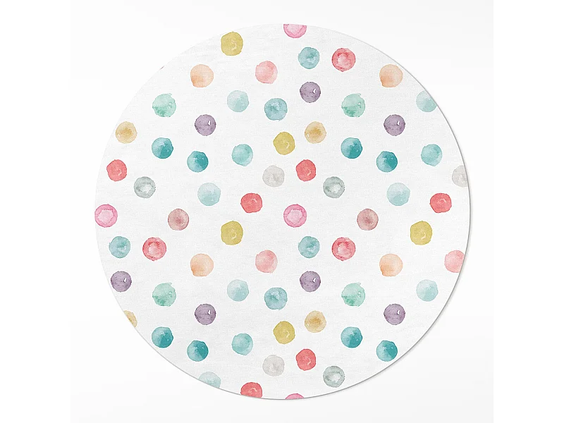 Tapis vinyle pour la maison, Moquette d'intérieur Points peints à l'aquarelle Boho 130 cm