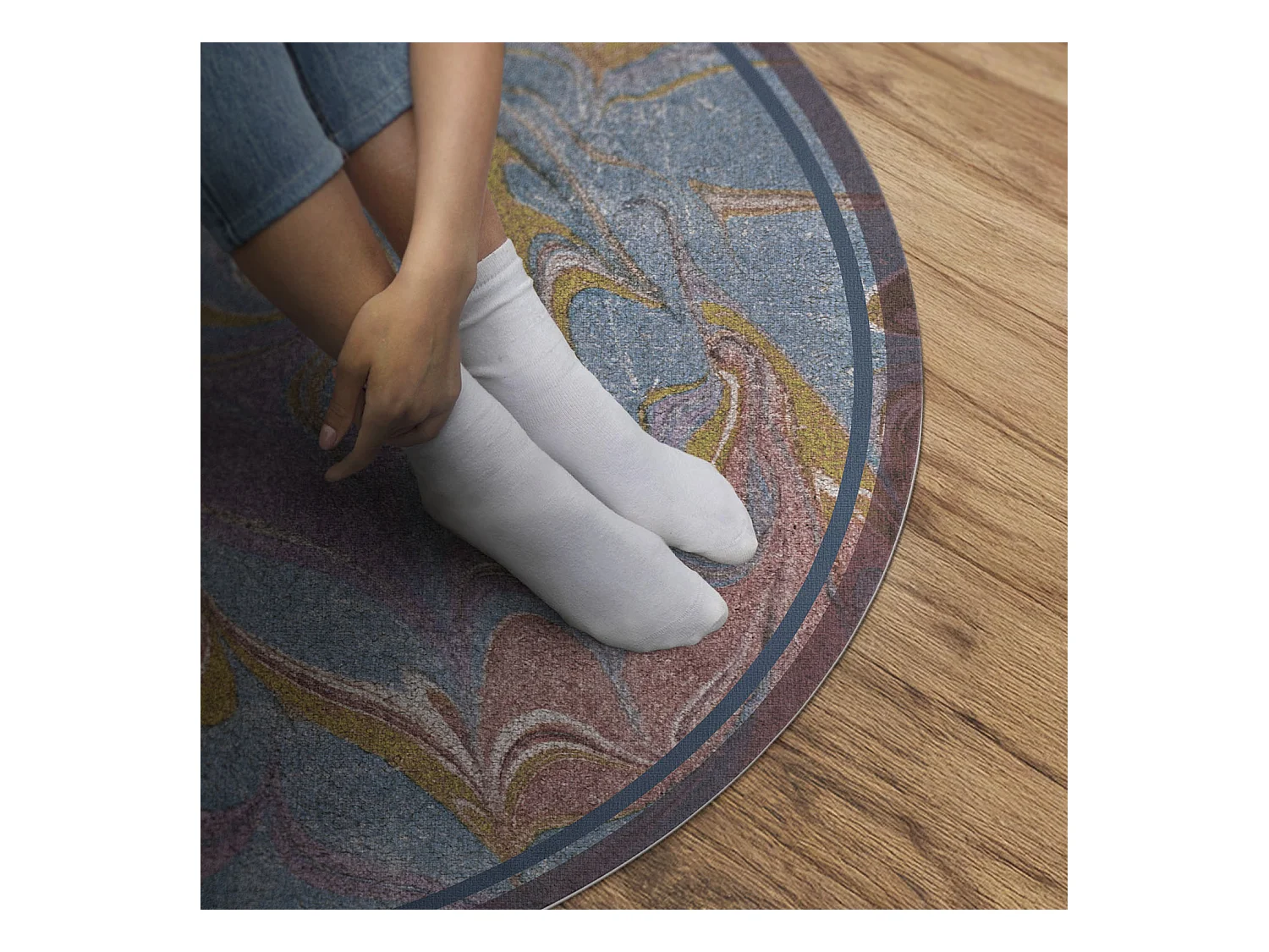 Tapis vinyle pour la maison, Moquette d'intérieur Composition abstraite 120 cm