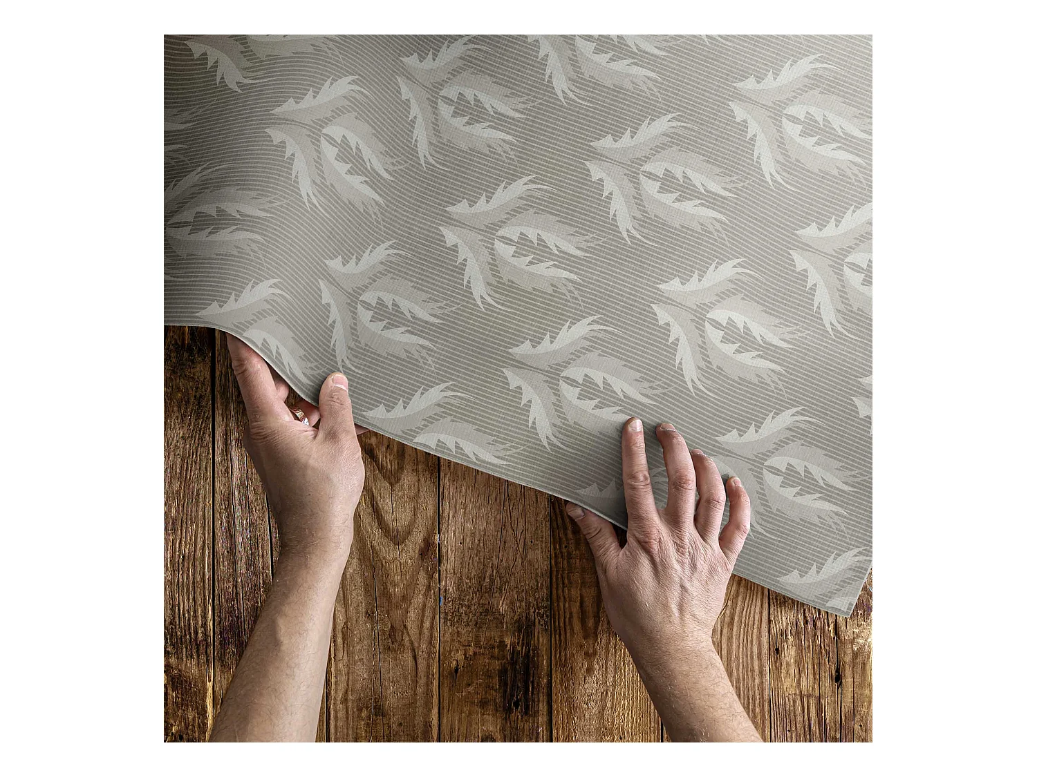 Tapis vinyle pour la maison, Moquette d'intérieur Modèle régulier d’ornements végétaux - 140x210 cm