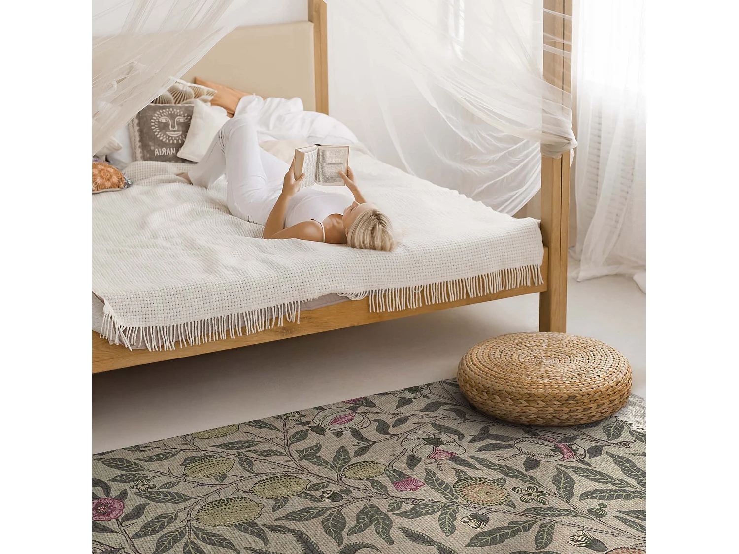 Vinyltapijt voor thuis, binnentapijt William Morris Fruits - 100x150 cm