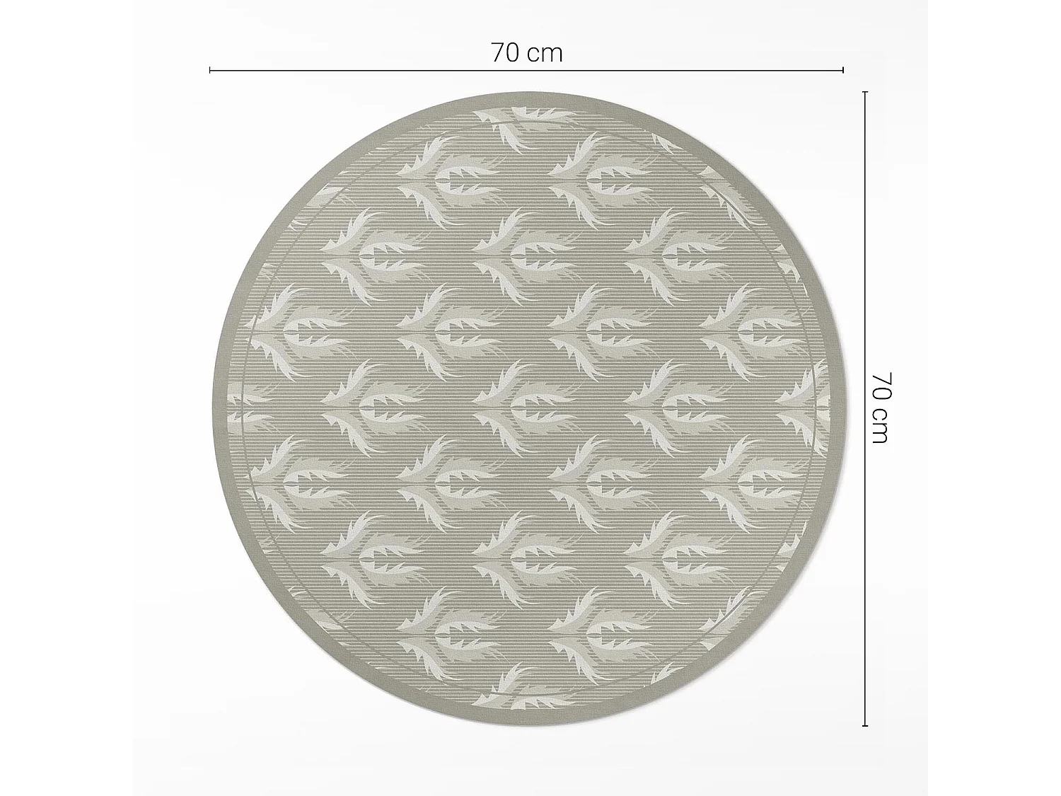 Tapis vinyle pour la maison, Moquette d'intérieur Modèle régulier d’ornements végétaux 70 cm
