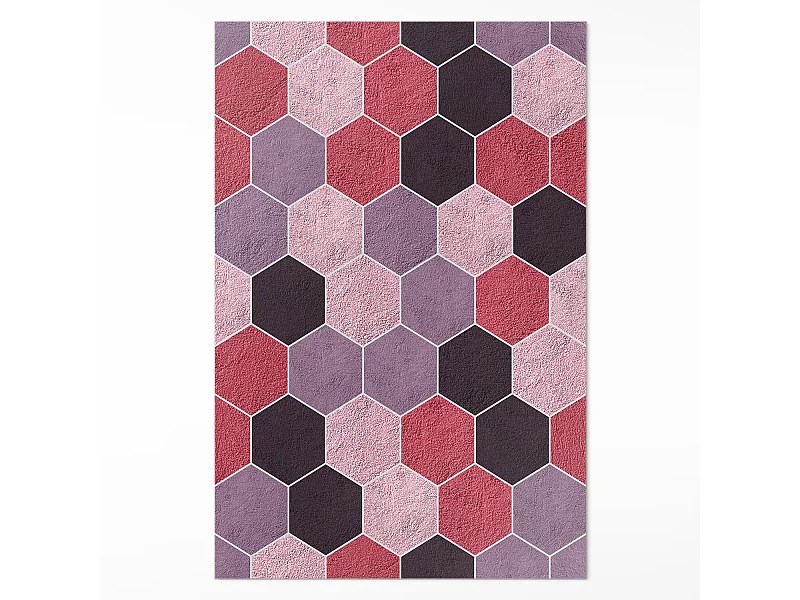 Vinylteppich für Zuhause, Innenteppich, regelmäßiges geometrisches Muster – 100 x 150 cm