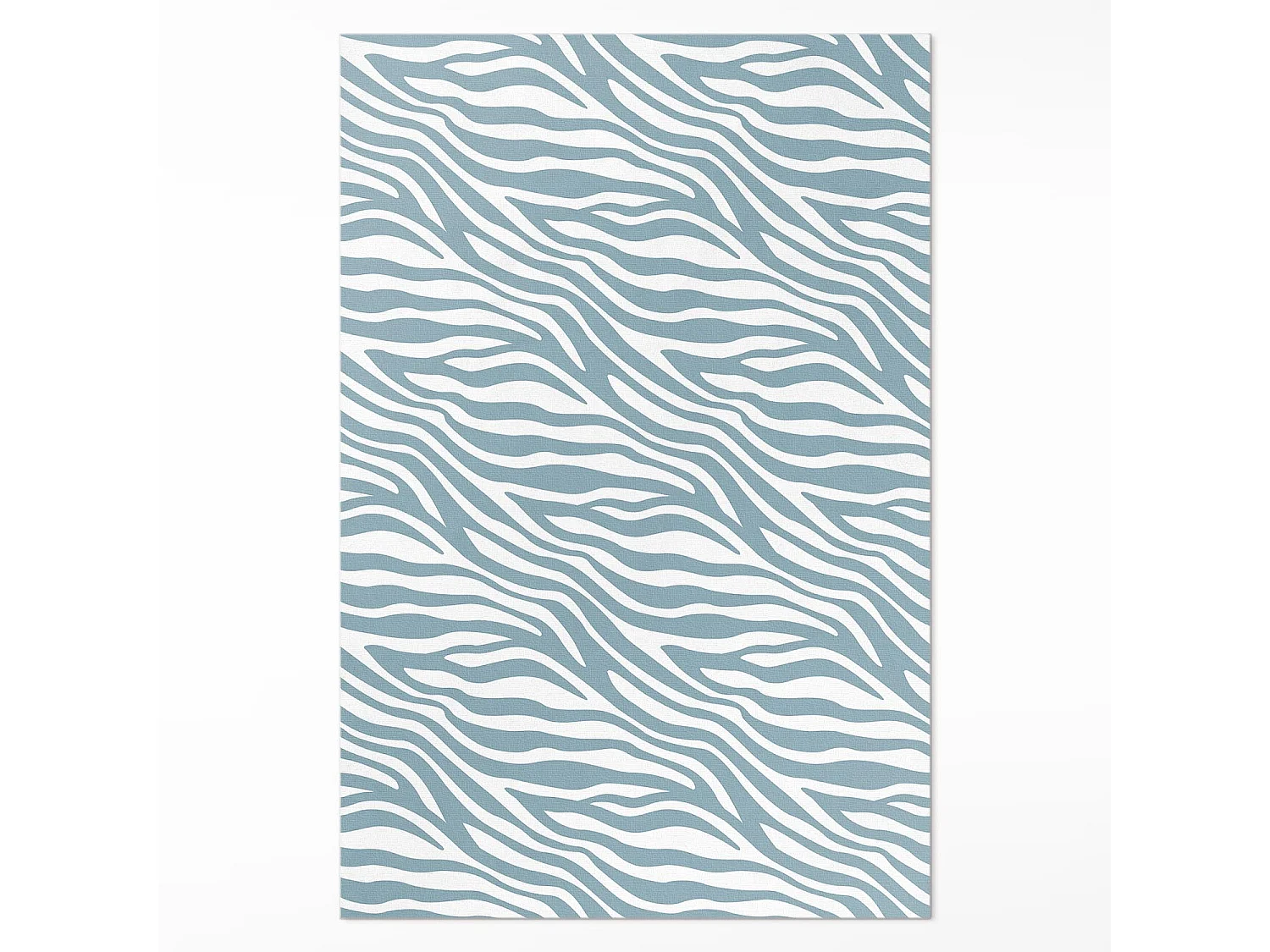 Tapis vinyle pour la maison, Moquette d'intérieur Vagues boho abstraites en bleu pastel - 140x210 cm