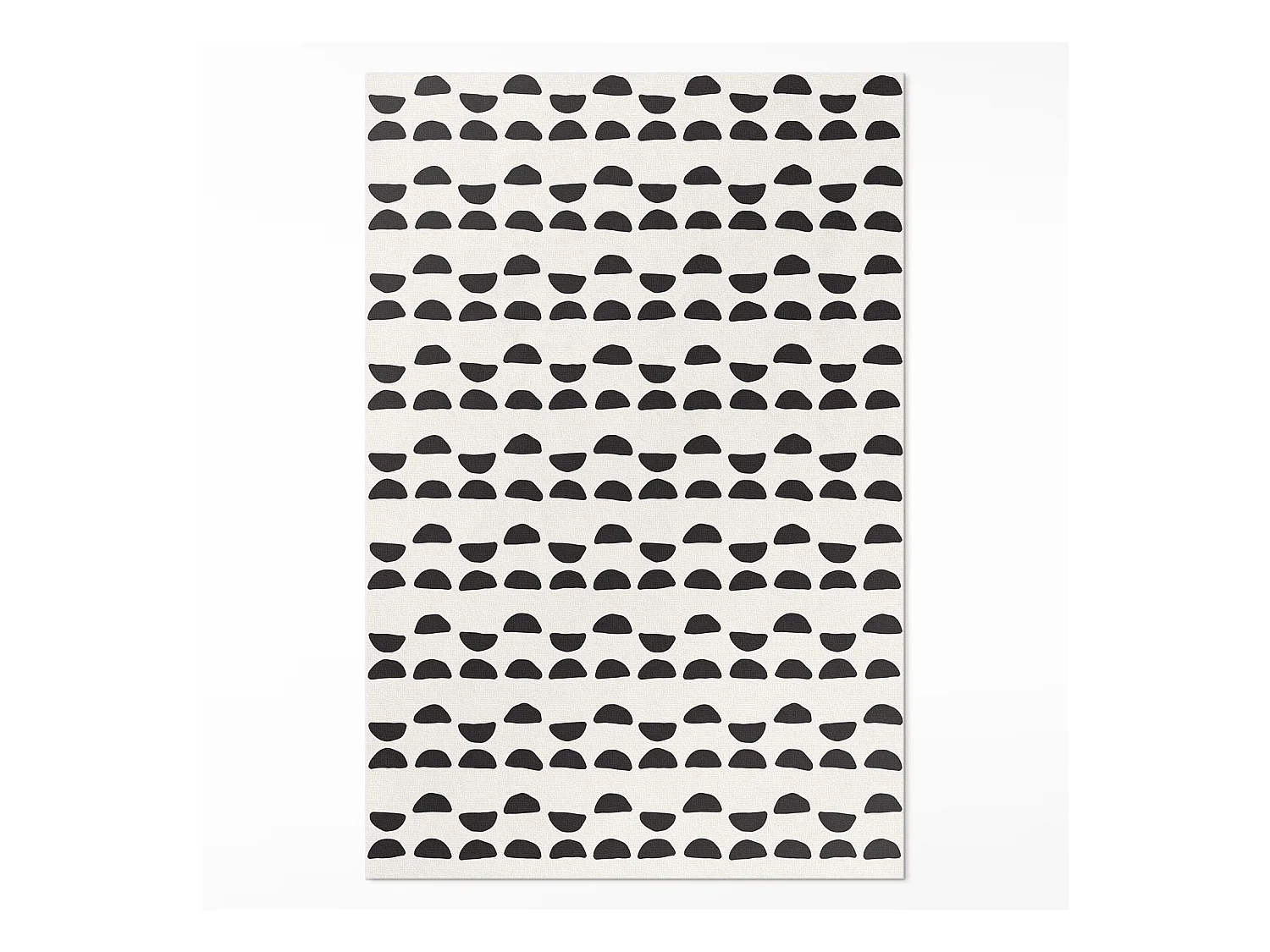 Tapis vinyle pour la maison, Moquette d'intérieur Motif bohème de croissants irréguliers - 100x150 cm
