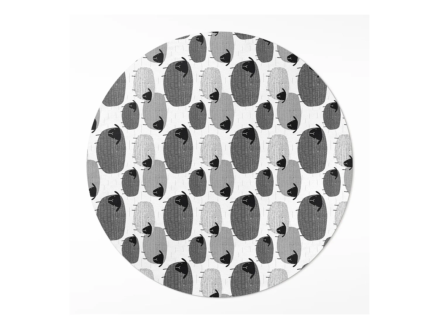 Tapis vinyle pour la maison, Moquette d'intérieur Motif régulier de mouton peint 60 cm
