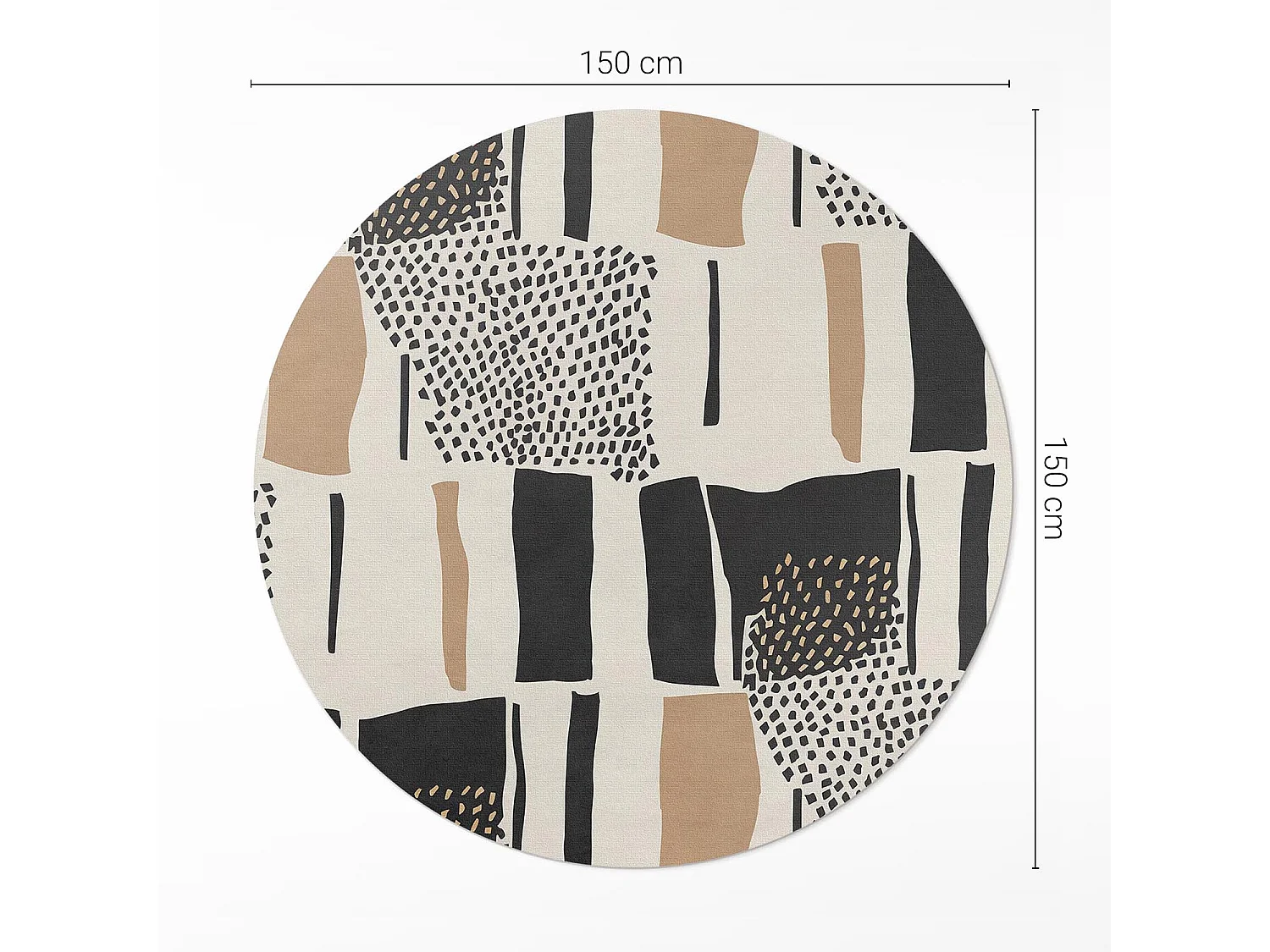 Tapis vinyle pour la maison, Moquette d'intérieur Composition abstraite de taches de style bohème artistique 150 cm