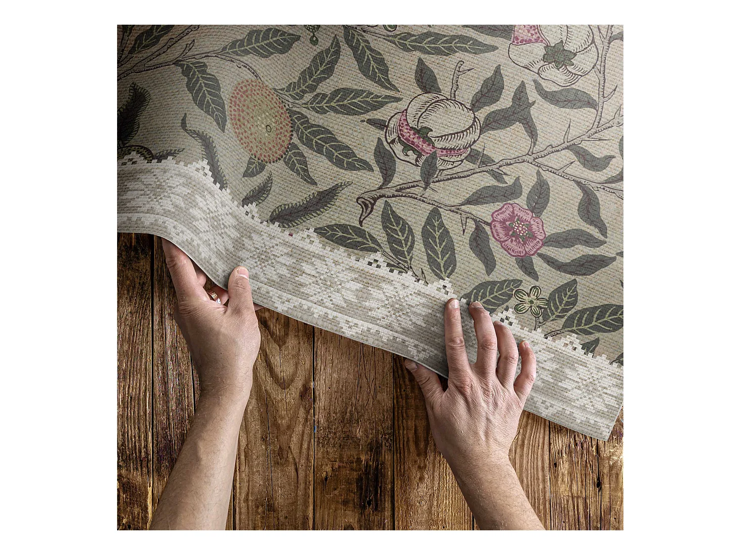 Tapis vinyle pour la maison, Moquette d'intérieur Fruits William Morris - 60x90 cm