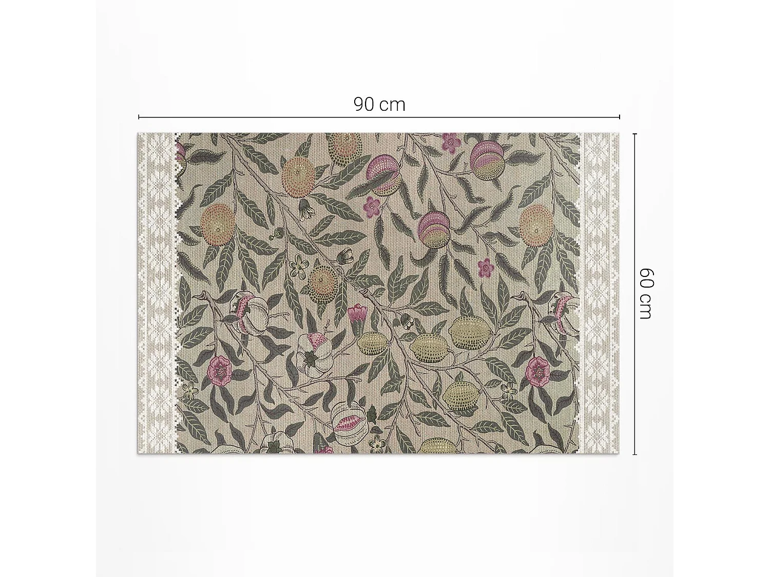 Tapis vinyle pour la maison, Moquette d'intérieur Fruits William Morris - 60x90 cm