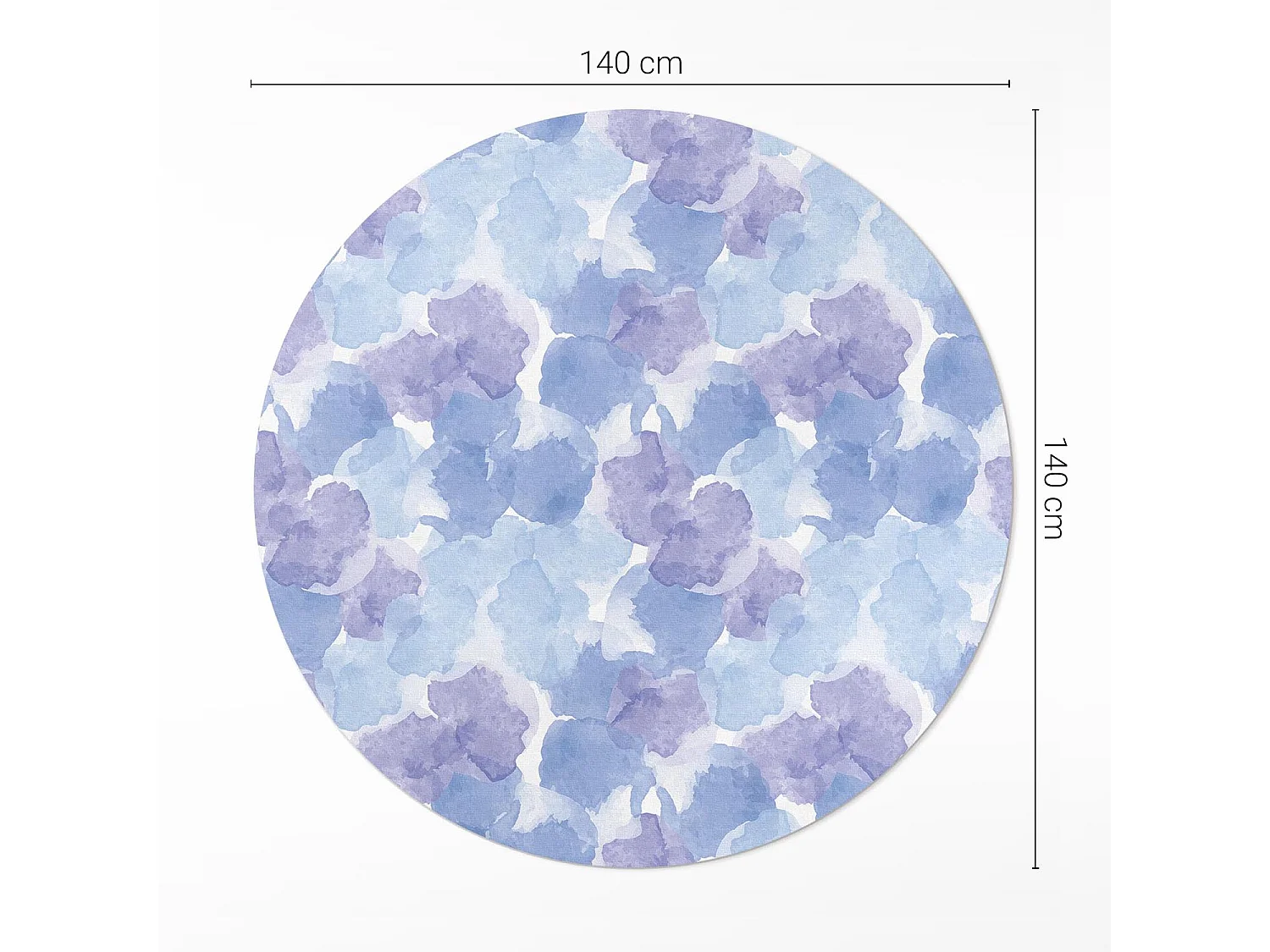 Vinylteppich für Zuhause, Innenteppich Aquarellflecken abstrakt 140 cm