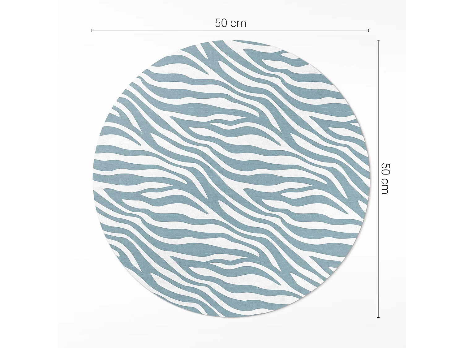 Tapis vinyle pour la maison, Moquette d'intérieur Vagues boho abstraites en bleu pastel 50 cm