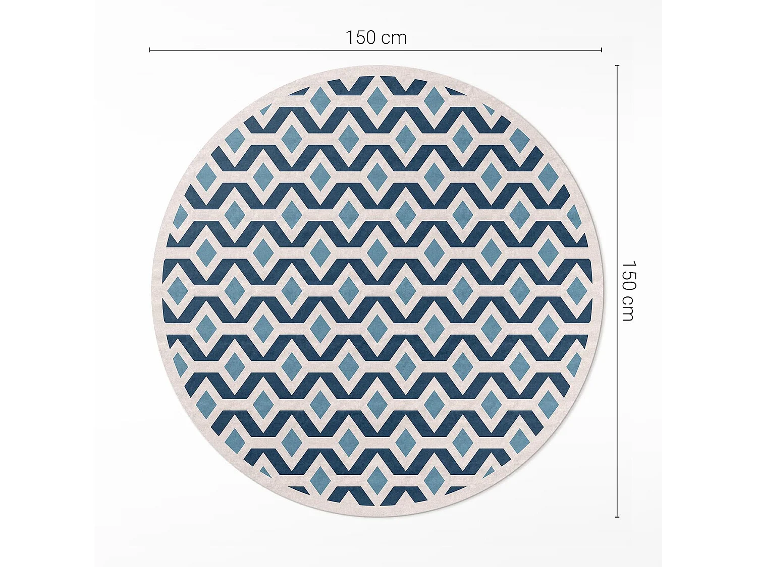 Tapis vinyle pour la maison, Moquette d'intérieur Motif géométrique d'un motif 150 cm