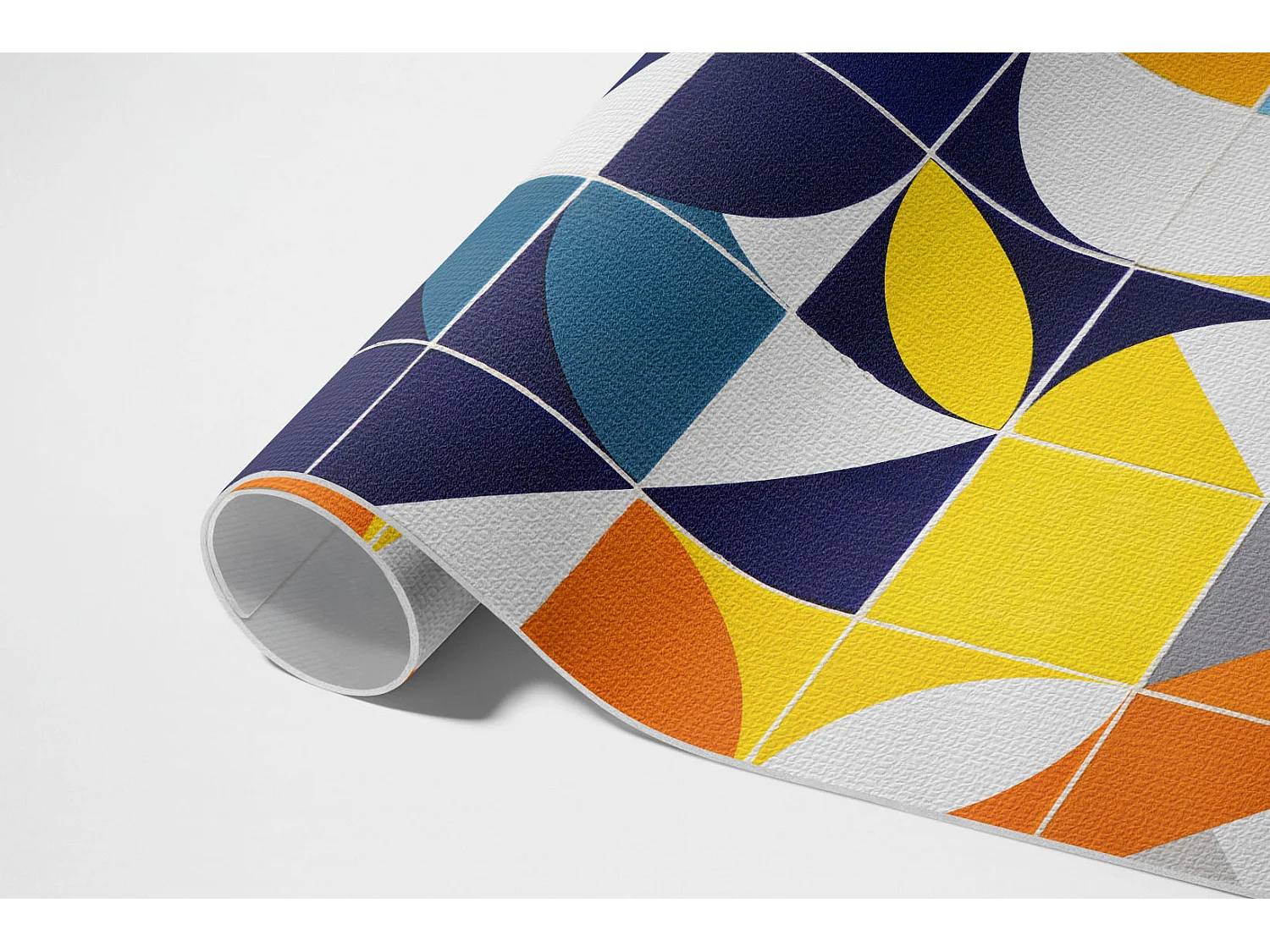 Vinylteppich für Zuhause, Innenteppich Modernes Mosaik mit geometrischen Formen – 60x90 cm