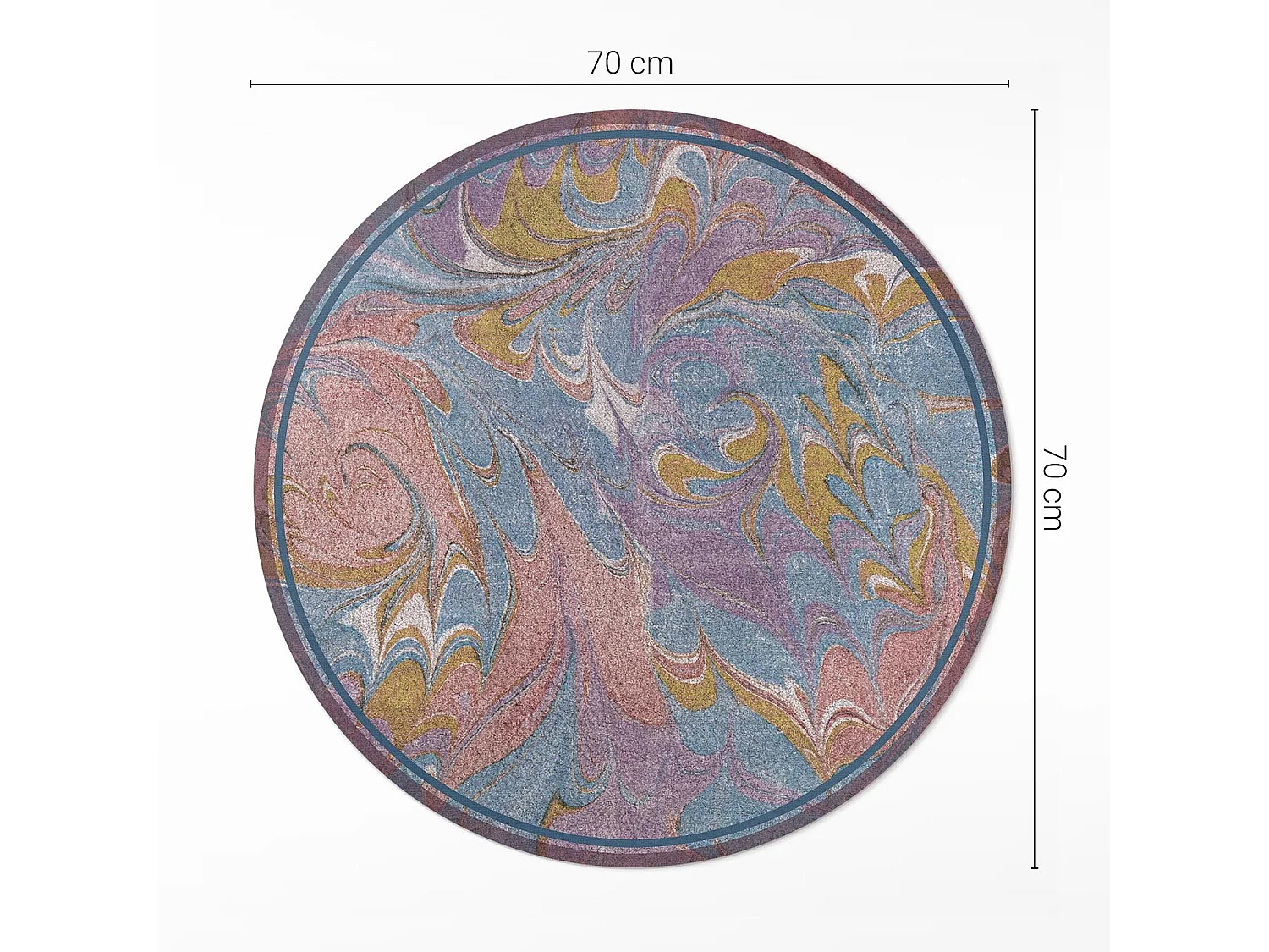 Vinylteppich für Zuhause, Innenteppich Abstrakte Komposition 70 cm