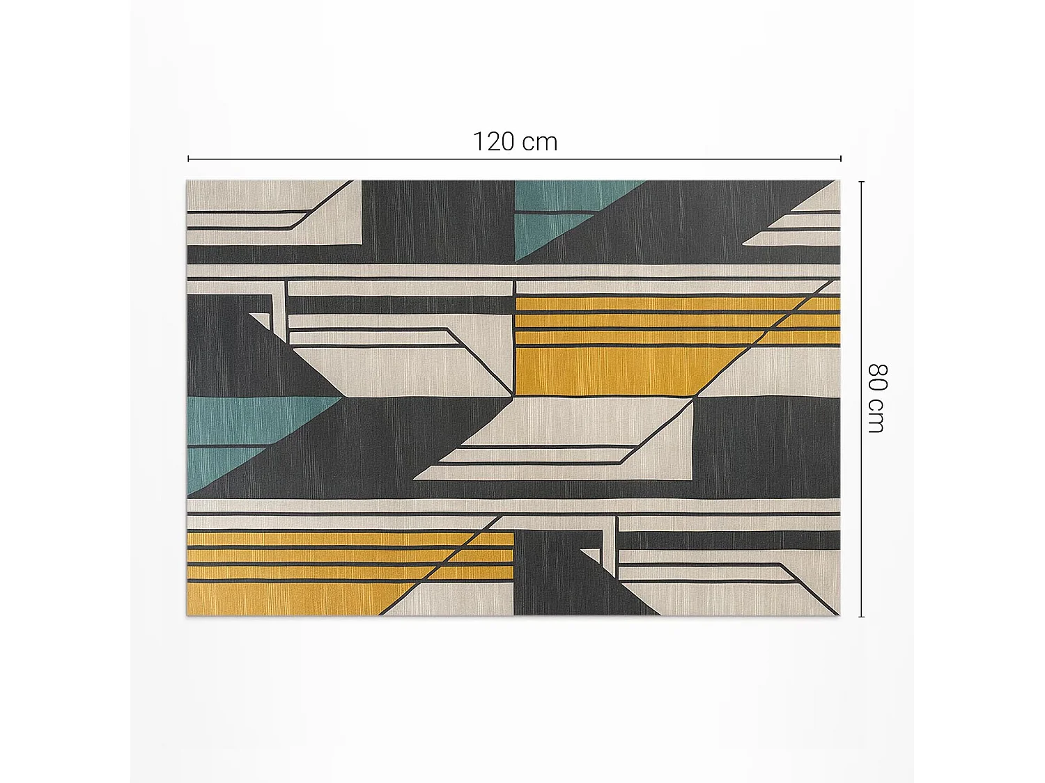 Tapis vinyle pour la maison, Moquette d'intérieur Abstraction géométrique - 80x120 cm