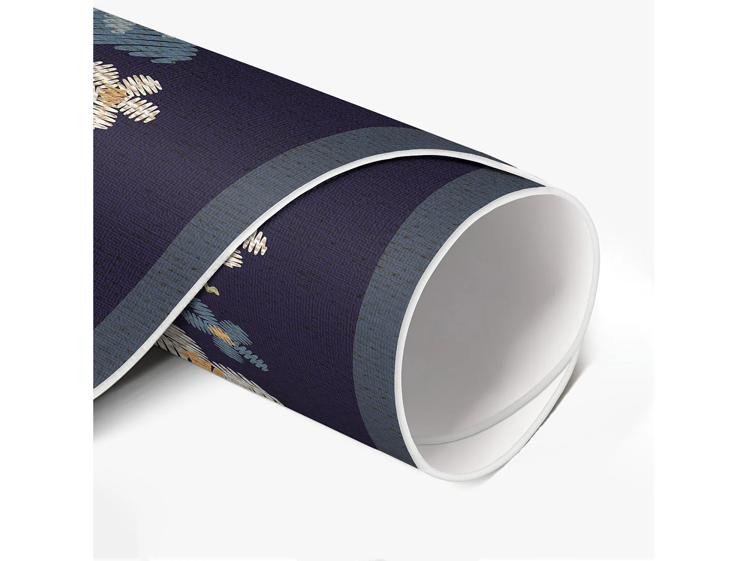 Vinyl-Teppich für Zuhause, Innenteppich, bestickte Wildblumen, 100 cm