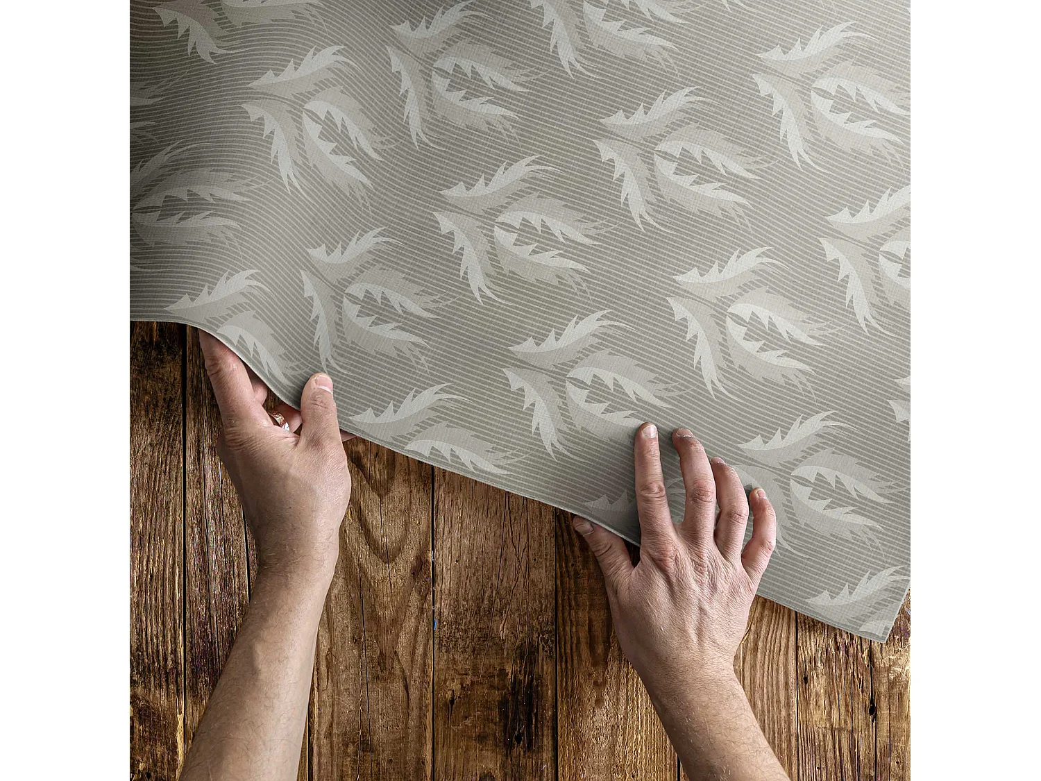 Vinylteppich für zu Hause, Innenteppich. Normales Modell mit Pflanzenornamenten – 100 x 150 cm