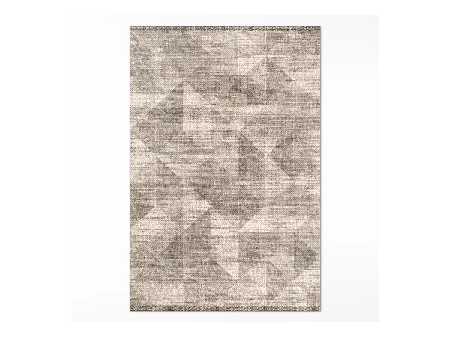 Tapis vinyle pour la maison, Moquette d'intérieur Tissu imitation triangles et carrés - 100x150 cm